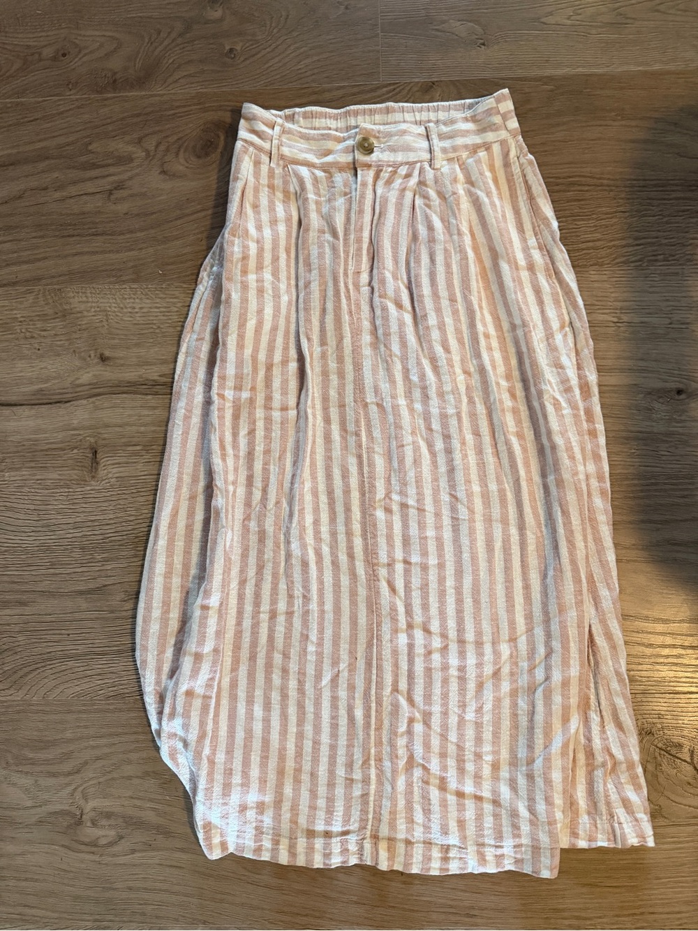 a new day Pink and White Striped Maxi Skirt